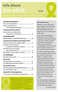 Cover info-dienst bio-ethik